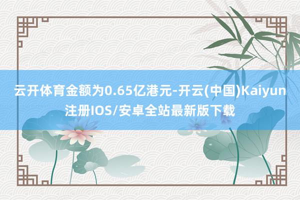 云开体育金额为0.65亿港元-开云(中国)Kaiyun注册IOS/安卓全站最新版下载