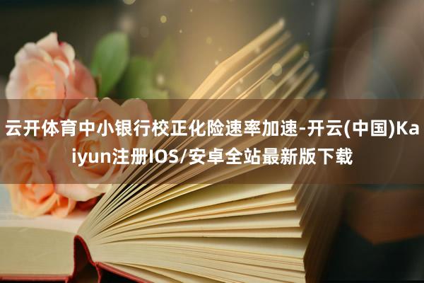 云开体育中小银行校正化险速率加速-开云(中国)Kaiyun注册IOS/安卓全站最新版下载