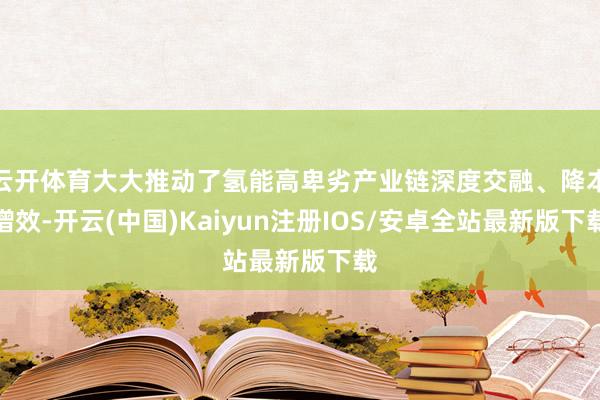 云开体育大大推动了氢能高卑劣产业链深度交融、降本增效-开云(中国)Kaiyun注册IOS/安卓全站最新版下载