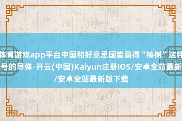 体育游戏app平台中国和好意思国皆莫得“榛树”这种相通型号的导弹-开云(中国)Kaiyun注册IOS/安卓全站最新版下载 体育游戏app平台中国和好意思国皆莫得“榛树”这种相通型号的导弹-开云(中国)Kaiyun注册IOS/安卓全站最新版下载