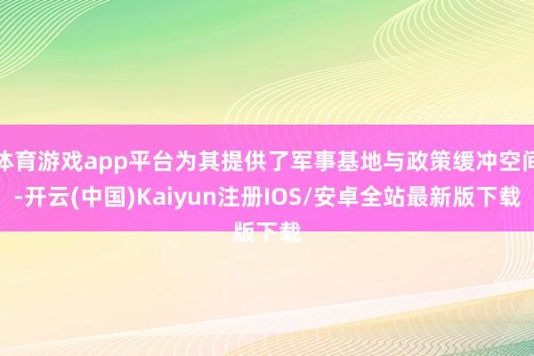 体育游戏app平台为其提供了军事基地与政策缓冲空间-开云(中国)Kaiyun注册IOS/安卓全站最新版下载