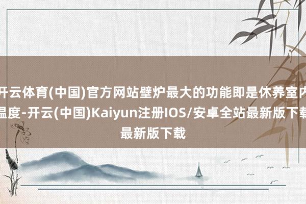 开云体育(中国)官方网站壁炉最大的功能即是休养室内温度-开云(中国)Kaiyun注册IOS/安卓全站最新版下载